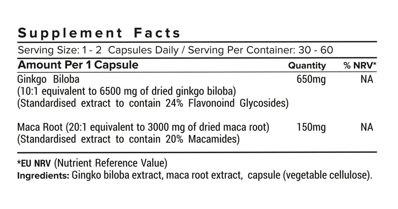 GINKGO BILOBA + MACA ROOT